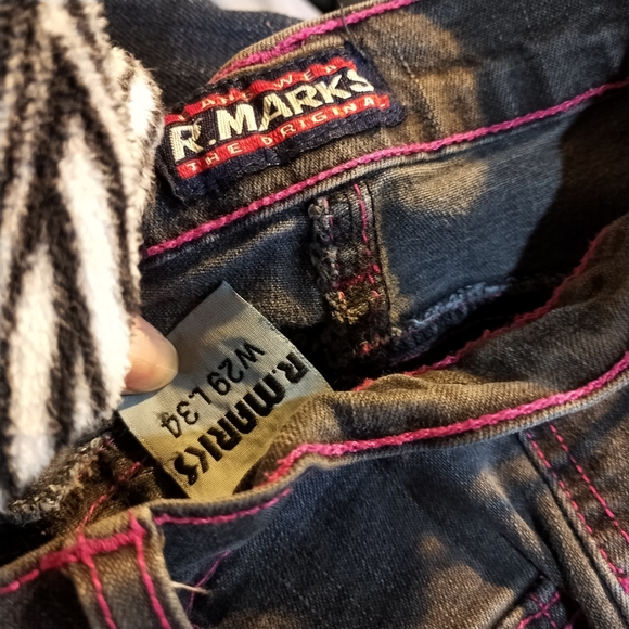 ❤️‍🔥🔥HURRY!! STORE CLOSE THIS WEEK!!　Y2K Vintage Rmarks Pink Stitch Denim 29 - Picture 9 of 9